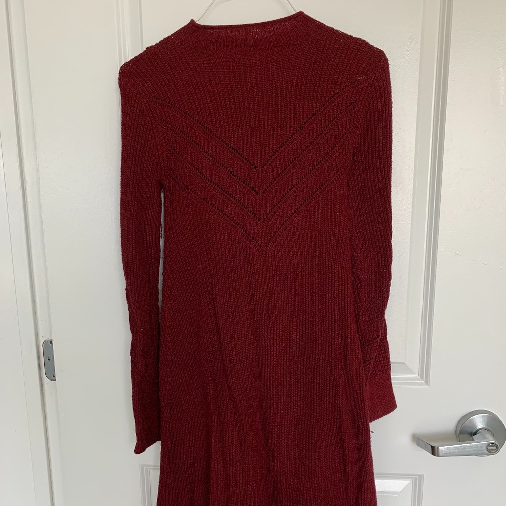 American Eagle Red Sweater Dress with Slip Liner